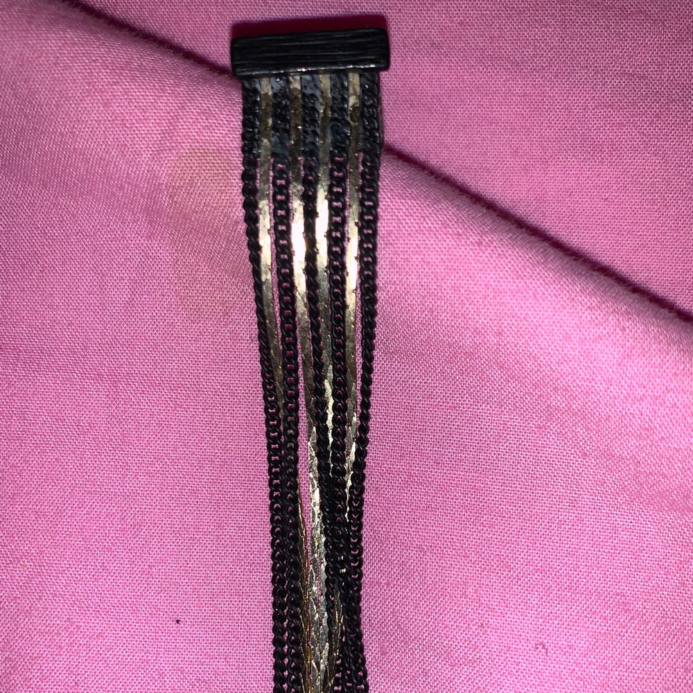forever 21 long black and gold earrings